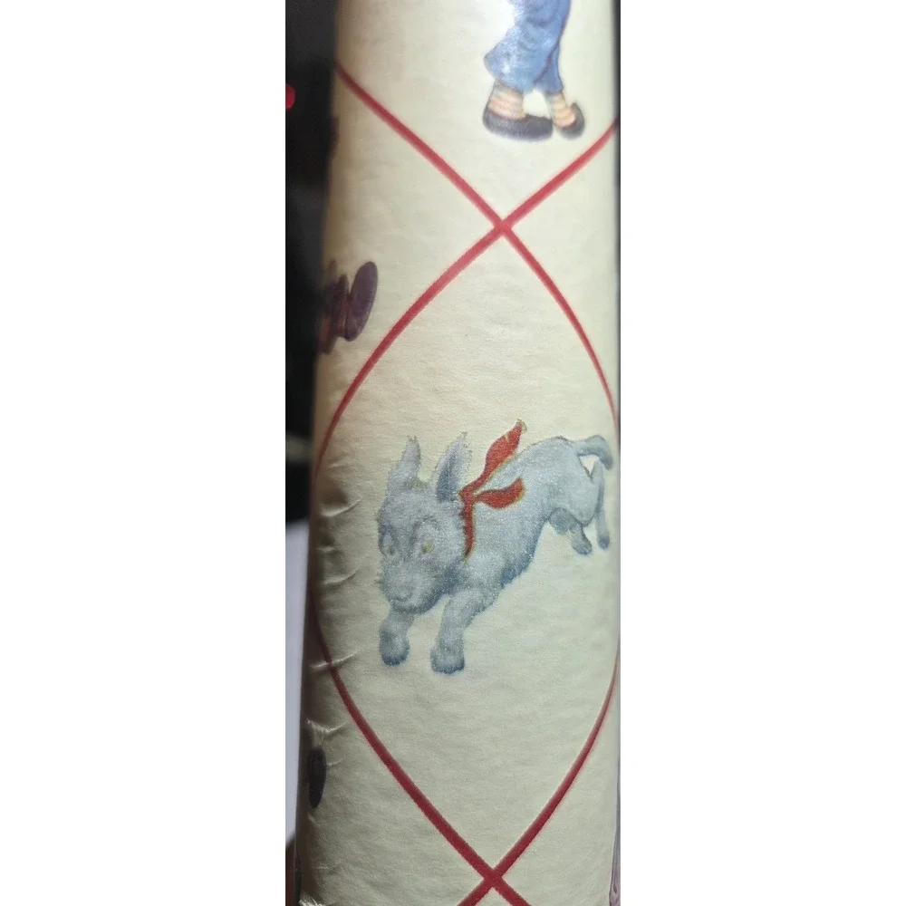 Vintage Raggedy Ann & Andy Wallpaper Red Diamond Nursery Retro 18